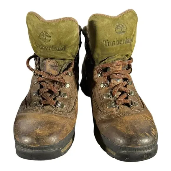 Timberland Waterproof Leather Hiking Boots Brown Men’s 10M Trail Outdoor Lace-Up - Picture 3 of 8